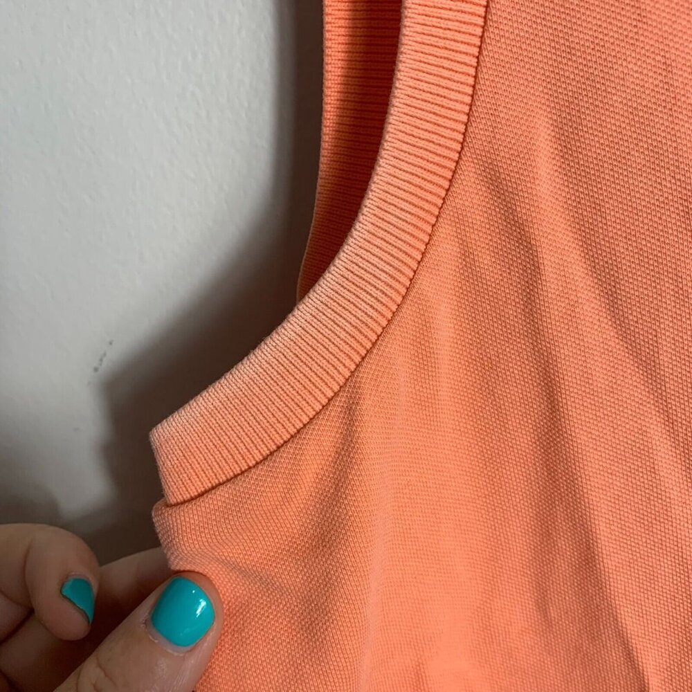 Lilly Pulitzer Orange Polo Shirt Large Classic Preppy Logo - Picture 5 of 8